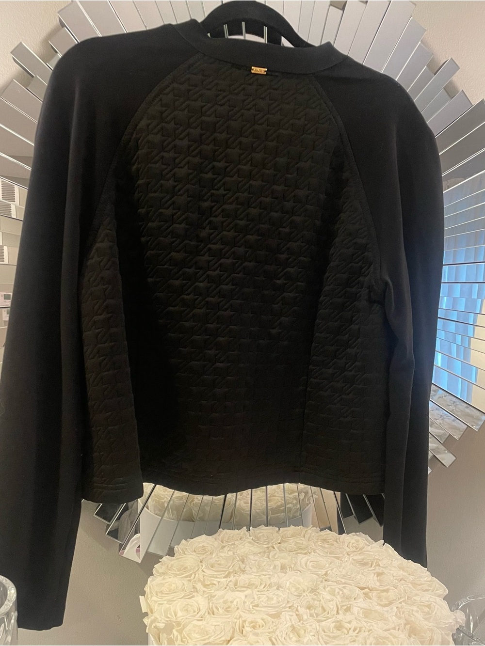 St. John Soort Black Quilted Bomber Jacket with Gold Zip - Picture 5 of 5